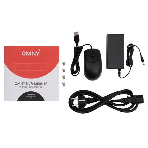 Видеорегистратор сетевой 8-канальный OMNY NVR-L1108-8P, 8 POE (EEE 802.3at/af)